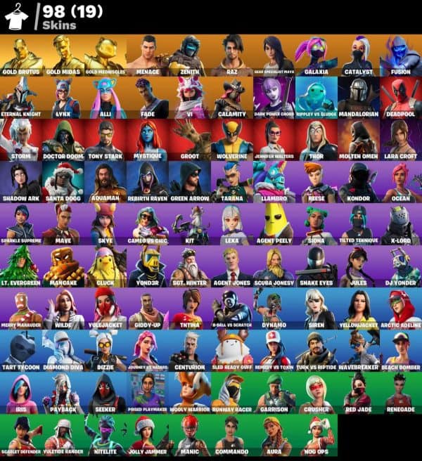 Gold Brutus | Gold Midas | Gold Meowscles | Menace | Zenith | Raz | Gear Specialist Maya | Galaxia | Catalyst | Fusion | 100 VB