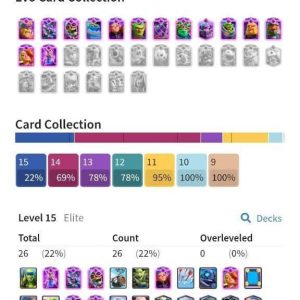 Lifetime warranty -level 60- card max 26 - card level 14 : 56 - gem 425 - android& ios