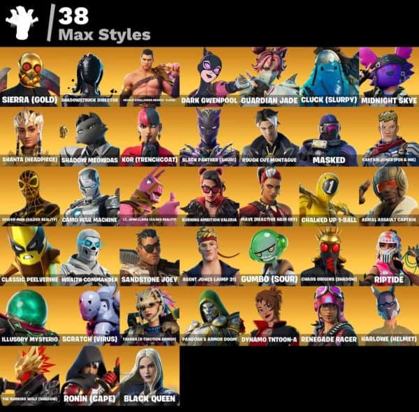 183 skins | Menace | Valeria | Peter Griffin | Eternal Knight | The Foundation | Predator | Fate | Crackshot | Kymera | Mecha Cuddle Master | 150 VB - Image 7