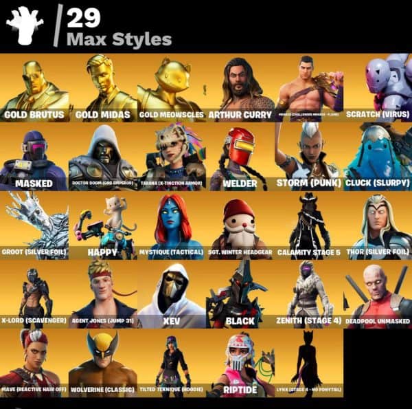 Gold Brutus | Gold Midas | Gold Meowscles | Menace | Zenith | Raz | Gear Specialist Maya | Galaxia | Catalyst | Fusion | 100 VB - Image 8