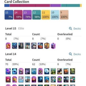 Lifetime warranty - level 56- card max 8- card level 14 : 62- gem 4663 - android& ios