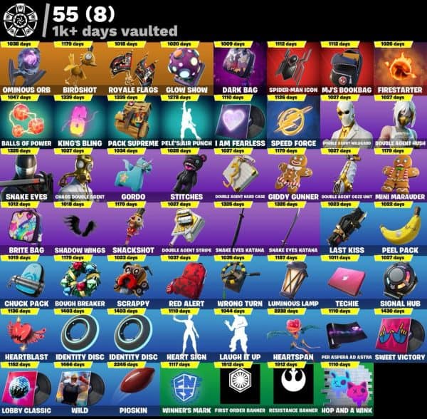 183 skins | Menace | Valeria | Peter Griffin | Eternal Knight | The Foundation | Predator | Fate | Crackshot | Kymera | Mecha Cuddle Master | 150 VB - Image 10